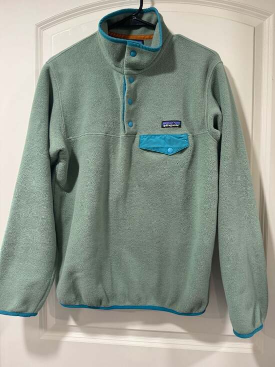 Patagonia Tops - Patagonia Synchilla Snap-T Fleece Pullover Mint Blue Women’s Small